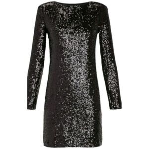 Express Black Sequins Mini Dress Women S Stretch Long Sleeve Fancy Sexy Pullover